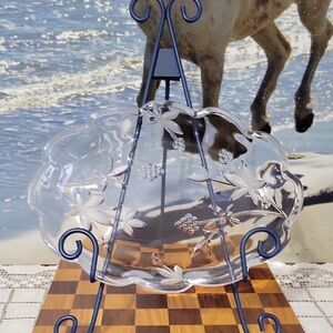 Mikasa Crystsal Oval Serving Plate "Garden Terrace"